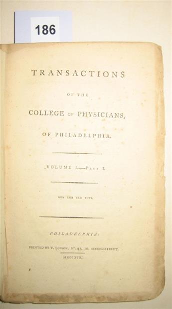 (MEDICINE.) Transactions of the College of Physicians, of Philadelphia.